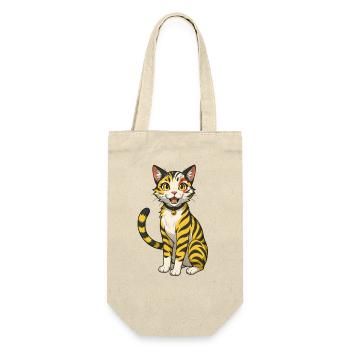 Knuffy Cat - Gift Bag for Bottles - nature - Front