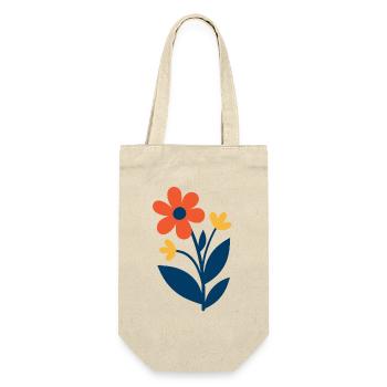 Floral shapes – fresh & colourful - Gift Bag for Bottles - nature - Front