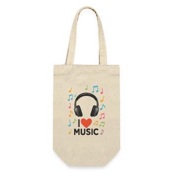 I Love Music - Gift Bag for Bottles - nature - Front