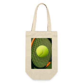 Sportarten - Tennis - Geschenkbeutel für Flaschen - Natur - Vorne