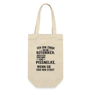 Ich bin zwar kein Botaniker, aber ich kenne eine.. - Geschenkbeutel für Flaschen - Natur - Vorne