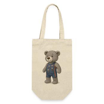 Lord Petzi Triathlet - Geschenkbeutel für Flaschen - Natur - Vorne