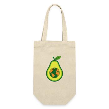 Avocado Love – Healthy & Happy - Gift Bag for Bottles - nature - Front