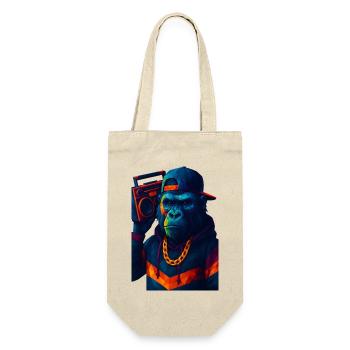 WPAP Stil Tiere - Gorilla Hip-Hop-Outfit Boombox - Geschenkbeutel für Flaschen - Natur - Vorne