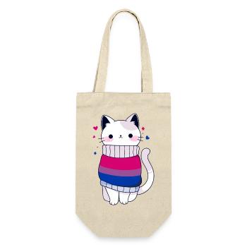Bisexuell Katze Bi Queer LGBTQ CSD Pride Month - Geschenkbeutel für Flaschen - Natur - Vorne