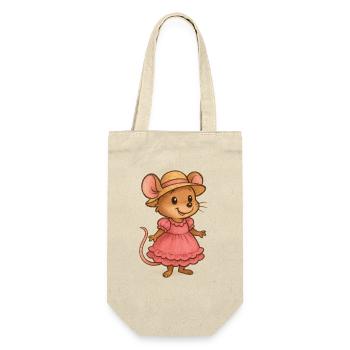 Mouse in summer dress - Gift Bag for Bottles - nature - Front