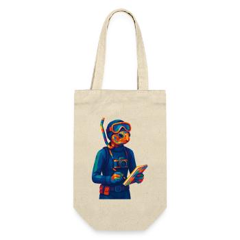WPAP Polygon Style Animals - Marine Biologist - Gift Bag for Bottles - nature - Front