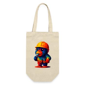 WPAP Polygon Kawaii Animaux Bébé Gorille Artisan - Sac à bouteille - nature - Devant