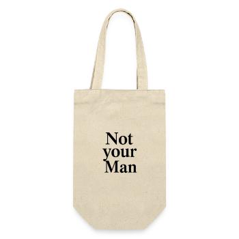 Not your Man - Geschenkbeutel für Flaschen - Natur - Vorne