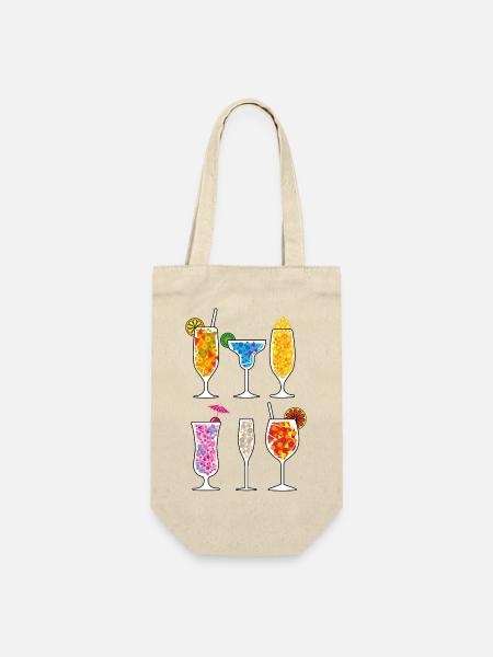 Sommer-Drinks - Geschenkbeutel für Flaschen - Natur