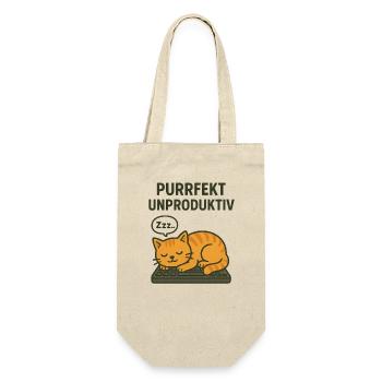 Perfect Unproductive Cat Cat World Cat Day - Gift Bag for Bottles - nature - Front