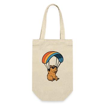 Capybara Paragliding Paraglider - Gift Bag for Bottles - nature - Front
