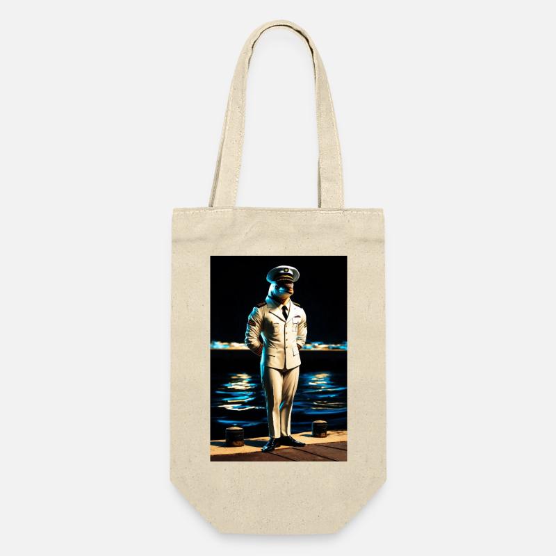 Mariner humanoider Delfin - Geschenkbeutel für Flaschen - Natur