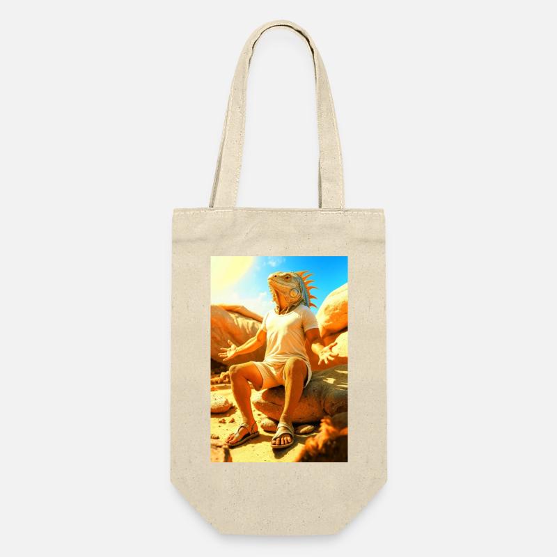 Iguane humanoïde au soleil - Sac à bouteille - nature