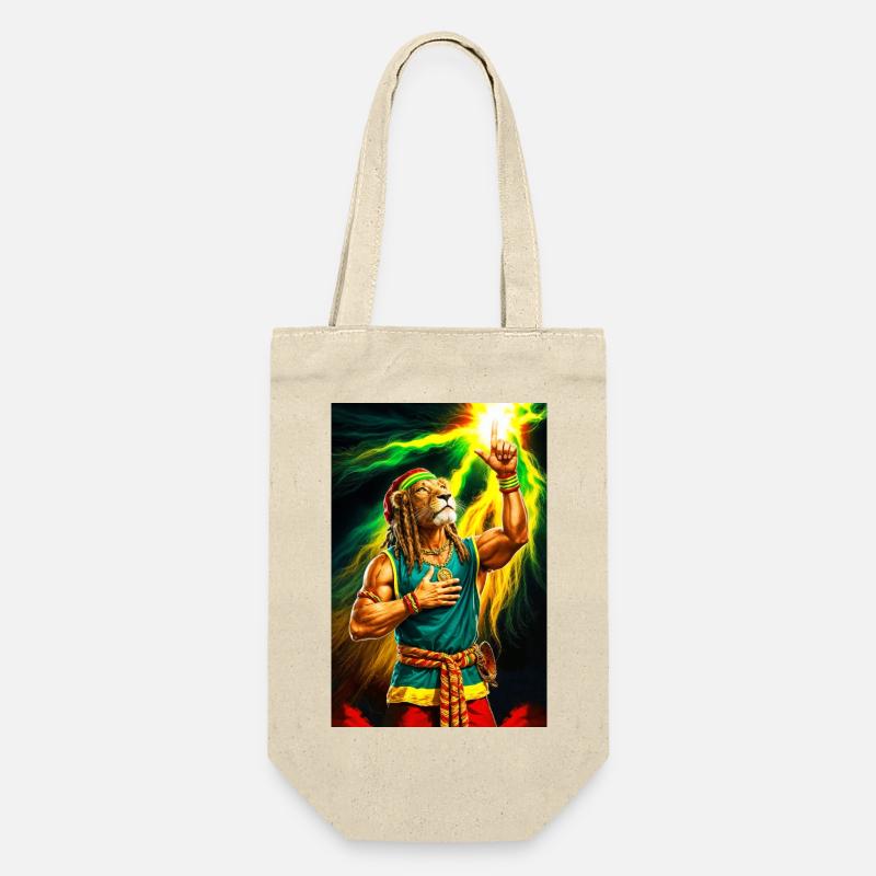 Lion humanoïde rastafari - Sac à bouteille - nature
