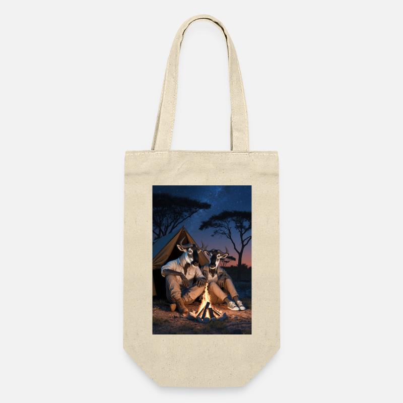 Wildebeest Humanoid Pair - Gift Bag for Bottles - nature