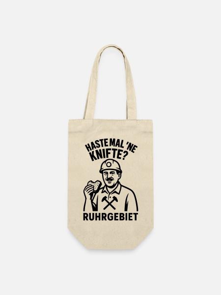 Haste Mal Ne Knifte Ruhrgebiet - Geschenkbeutel für Flaschen - Natur