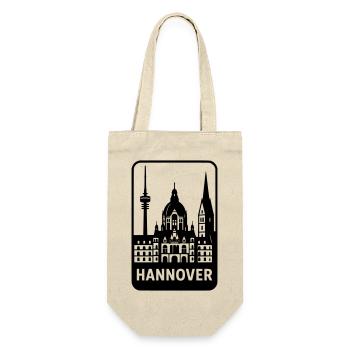 Hannover Silhouette - Geschenkbeutel für Flaschen - Natur - Vorne