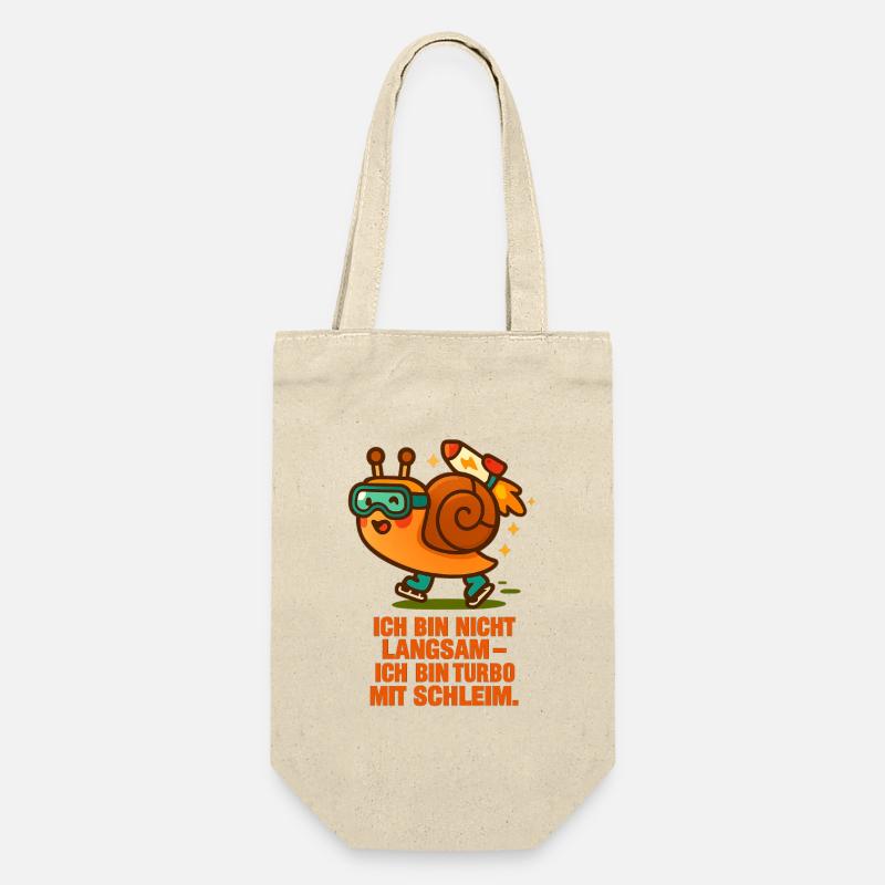 ich_bin_nicht_Langsam_Ich_bin_Turbo_mit_Schleim - Geschenkbeutel für Flaschen - Natur