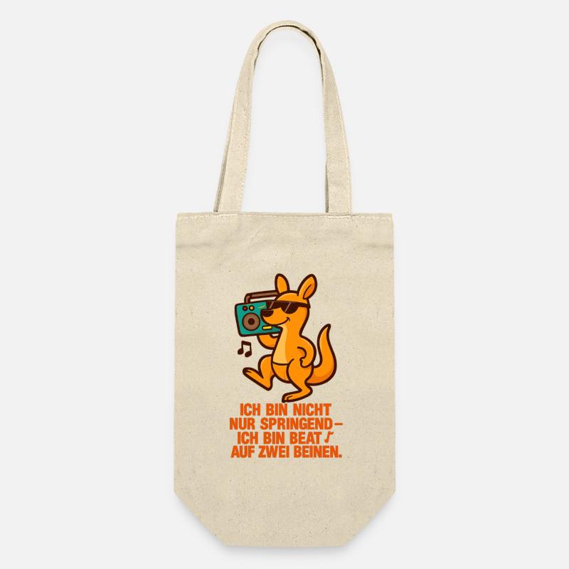 Ich_bin_nicht_nur_Springend_Ich_bin_Beat_auf_zw - Geschenkbeutel für Flaschen - Natur