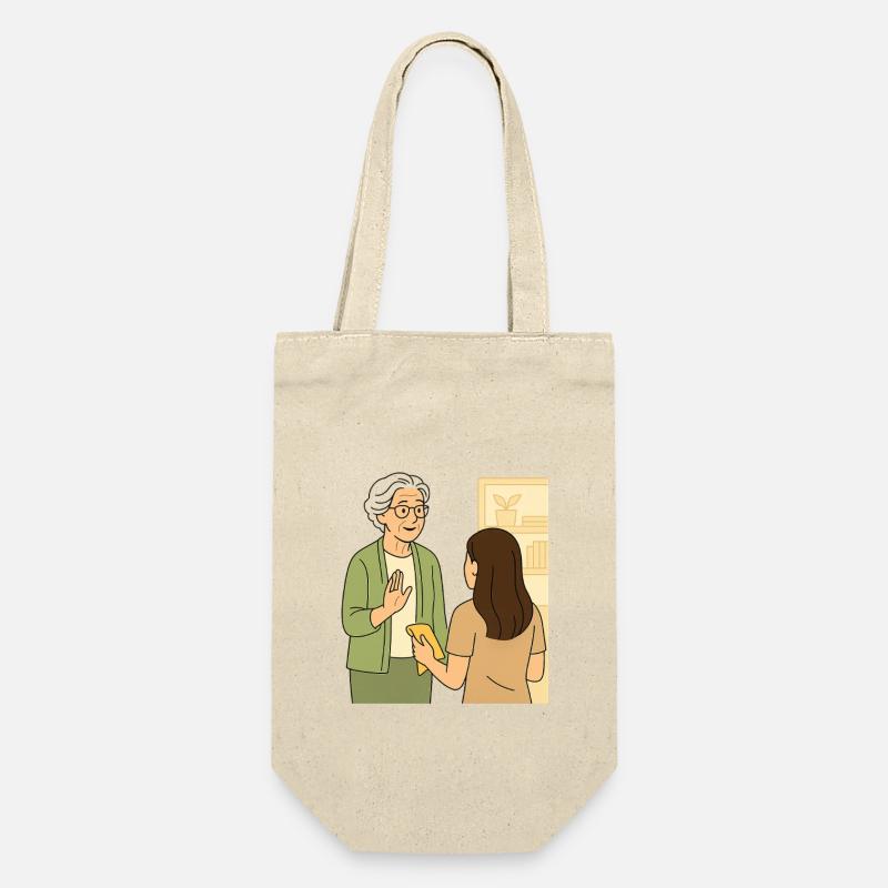 Grandma Karin - Gift Bag for Bottles - nature