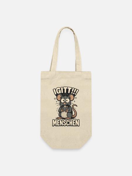 Igitt Menschen - Geschenkbeutel für Flaschen - Natur