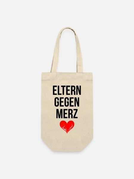ELTERN GEGEN MERZ - Geschenkbeutel für Flaschen - Natur