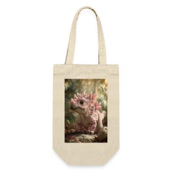 Pink Stegosaurus in Ember Forest - Gift Bag for Bottles - nature - Front