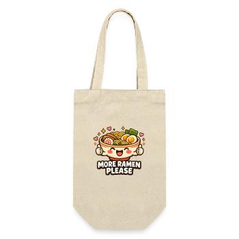 Niedliche Ramen Nudeln Bowl - Geschenkbeutel für Flaschen - Natur - Vorne