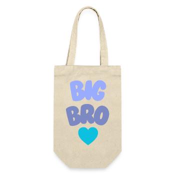 Big Bro Love Geschwister - Geschenkbeutel für Flaschen - Natur - Vorne
