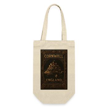 Cornwall England – Steampunk Travel Poster - Gift Bag for Bottles - nature - Front