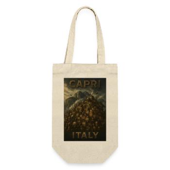 Capri Italy – Steampunk Travel Poster - Gift Bag for Bottles - nature - Front