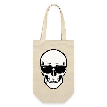 Skeleton with Sunglasses in Monochrome - Gift Bag for Bottles - nature - Front