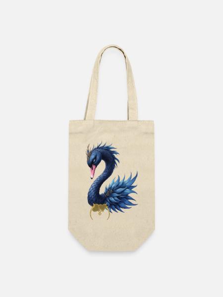 Blue Peacock Fantasy - Geschenkbeutel für Flaschen - Natur