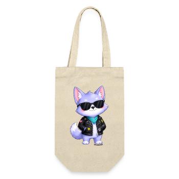 Little Purple Wolf Sticker - Gift Bag for Bottles - nature - Front