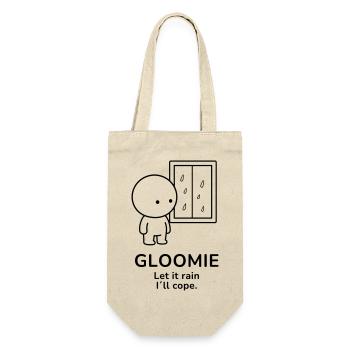 Gloomie – Let It Rain | Cozy Rainy Day Mood - Geschenkbeutel für Flaschen - Natur - Vorne