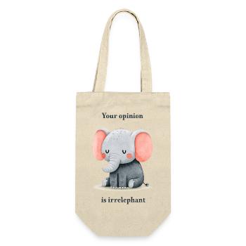 Deine Meinung ist irrelephant - Geschenkbeutel für Flaschen - Natur - Vorne