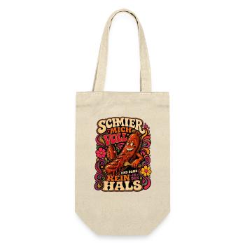 Schmier mich voll! - Geschenkbeutel für Flaschen - Natur - Vorne