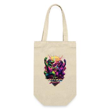 Techno Dinos – Bass aus der Urzeit - Geschenkbeutel für Flaschen - Natur - Vorne