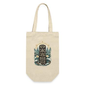 Tiki-Beschützer – Geist des Pazifiks - Geschenkbeutel für Flaschen - Natur - Vorne