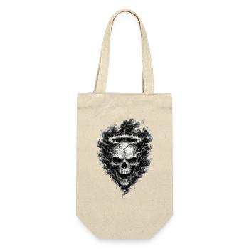 Skull With Dark Smoke Gothic Horror Graphic - Gift Bag for Bottles - nature - Front
