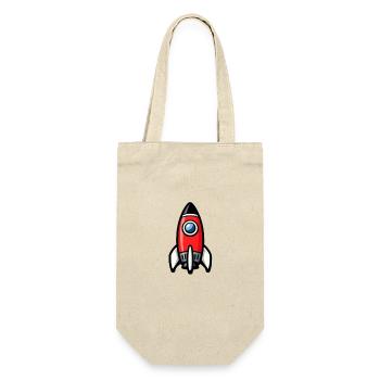 Comic Rocket Rétro - Sac à bouteille - nature - Devant