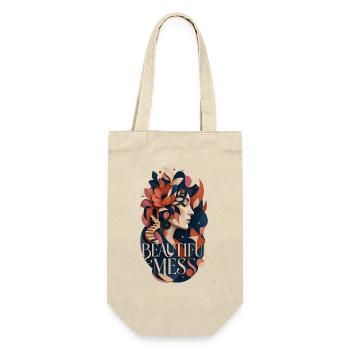 Beautiful Mess – Modern Art Collage - Gift Bag for Bottles - nature - Front