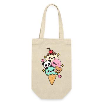 Glaces kawaii  - Sac à bouteille - nature - Devant