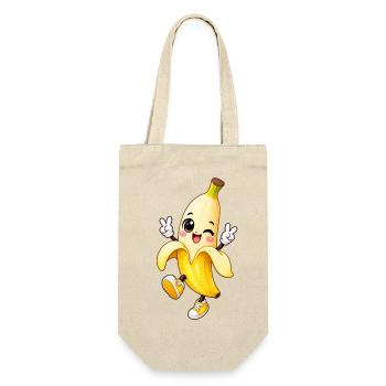 Ambiance de dessin animé de Banane Clignante - Sac à bouteille - nature - Devant