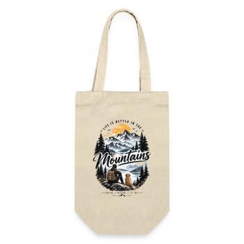 Life Is Better in the Mountains – Outdoor Adventur - Gift Bag for Bottles - nature - Front