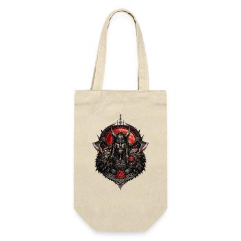 Horned Viking Warrior Emblem - Gift Bag for Bottles - nature - Front
