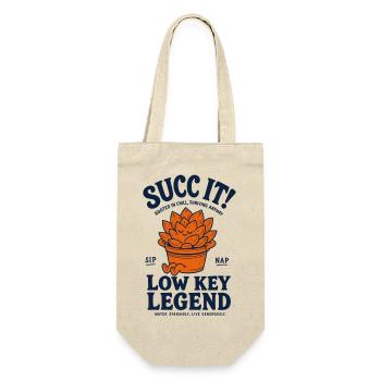Succ It Low Key Legend Organic Succulent lover - Gift Bag for Bottles - nature - Front