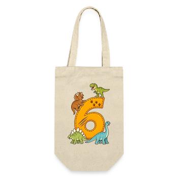Dinosaure du 6e anniversaire – Dino Kids - Sac à bouteille - nature - Devant