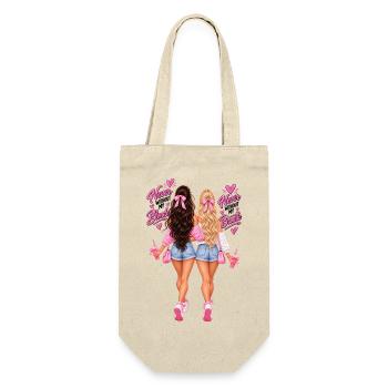 Never Without My Blonde, Never Without My Brunette - Gift Bag for Bottles - nature - Front